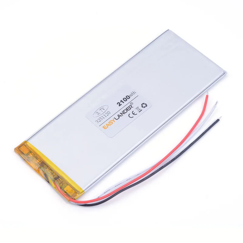 3 line 3251120 2100MAH Lithium Polymer Li-Po Rechargeable Battery For Mp5 GPS PSP PAD E-Book tablet pc power bank video game 
3 line 3251120 2100MAH Lithium Polymer Li-Po Rechargeable Battery For Mp5 GPS PSP PAD E-Book tablet pc power bank video game