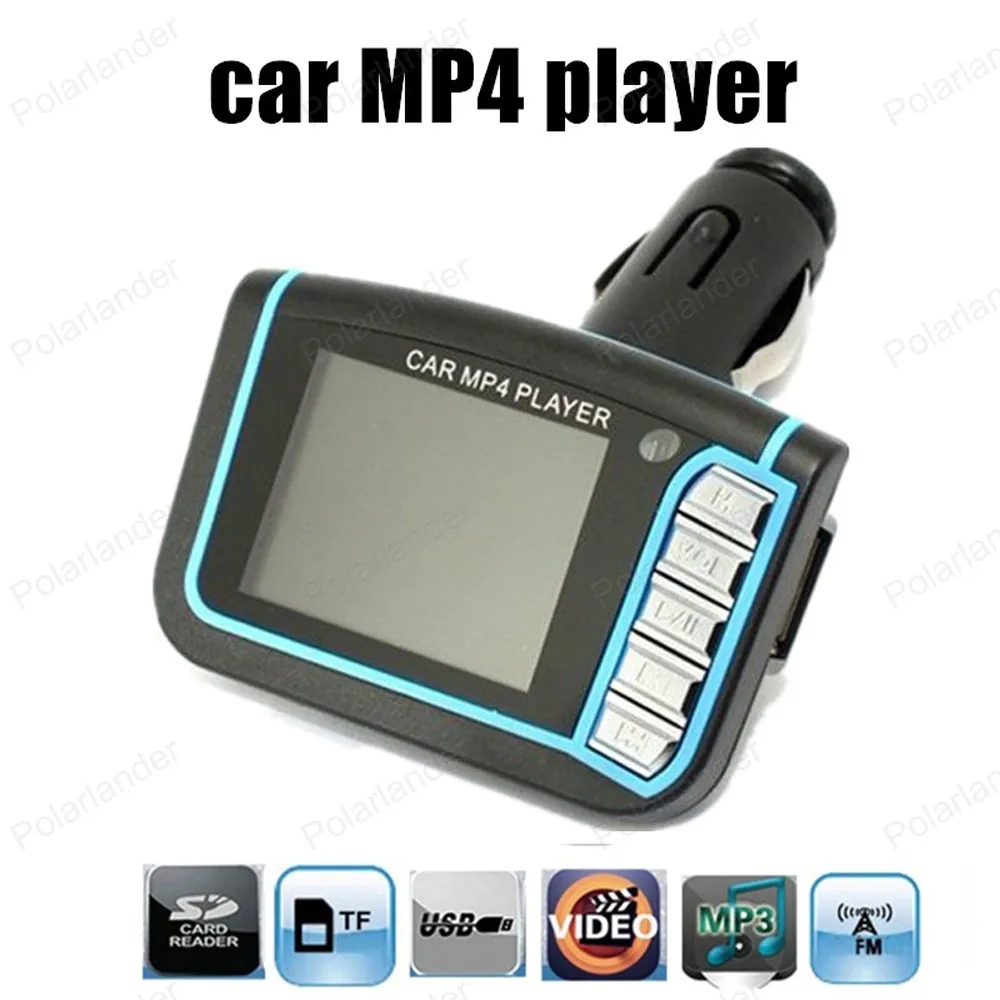 

1.8" LCD wireless car FM transmitter practical MP4 Player car kit SD TF MMC Card Reader support USB disk USB charger