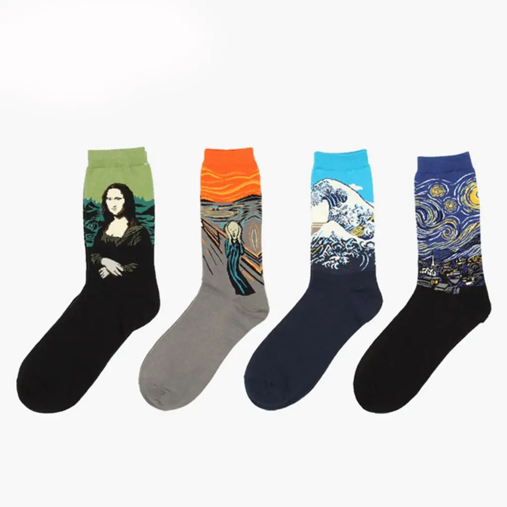 JUMEAUX 4 Pairs / Lot Abstract Painting Men's Socks Cotton Casual Tube Socks Male Spring Autumn Socks
JUMEAUX 4 Pairs / Lot Abstract Painting Men's Socks Cotton Casual Tube Socks Male Spring Autumn Socks