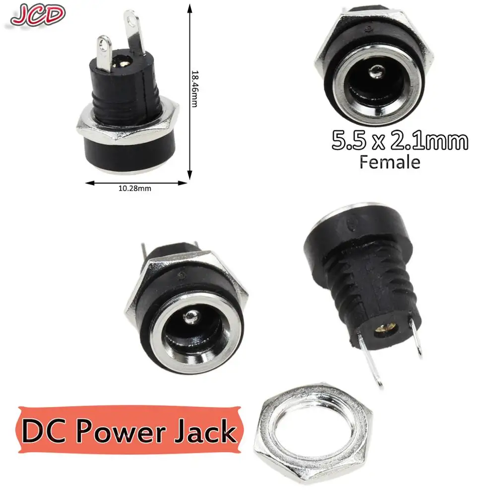 JCD New 3A 12v For DC Power Supply Jack Socket Female Panel Mount Connector 5.5mm 2.1mm Plug Adapter 2 Terminal Types 5.5*2.1
JCD New 3A 12v For DC Power Supply Jack Socket Female Panel Mount Connector 5.5mm 2.1mm Plug Adapter 2 Terminal Types 5.5*2.1