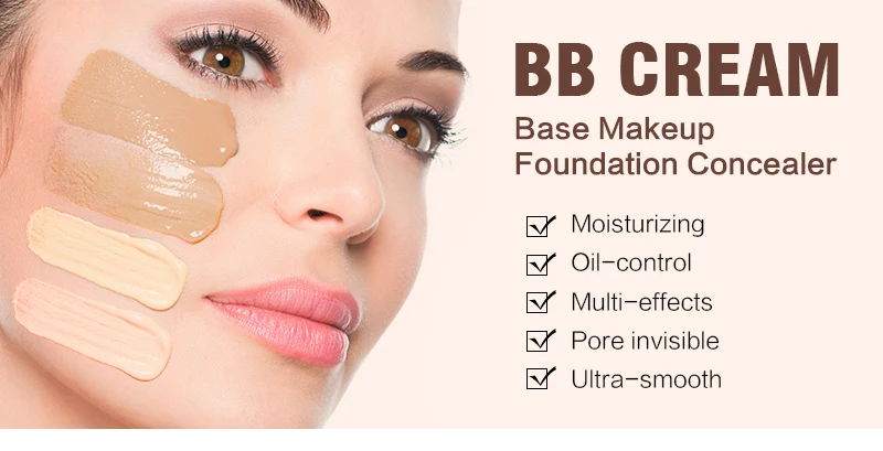 Loumesi hydrating bb cream foundation concealer nude makeup natural perfect cover