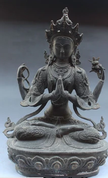 zhu668812 13" Old Tibet Buddhism Bronze Seat Lotus 4 arms Chenrezig Buddha Statue
zhu668812 13" Old Tibet Buddhism Bronze Seat Lotus 4 arms Chenrezig Buddha Statue