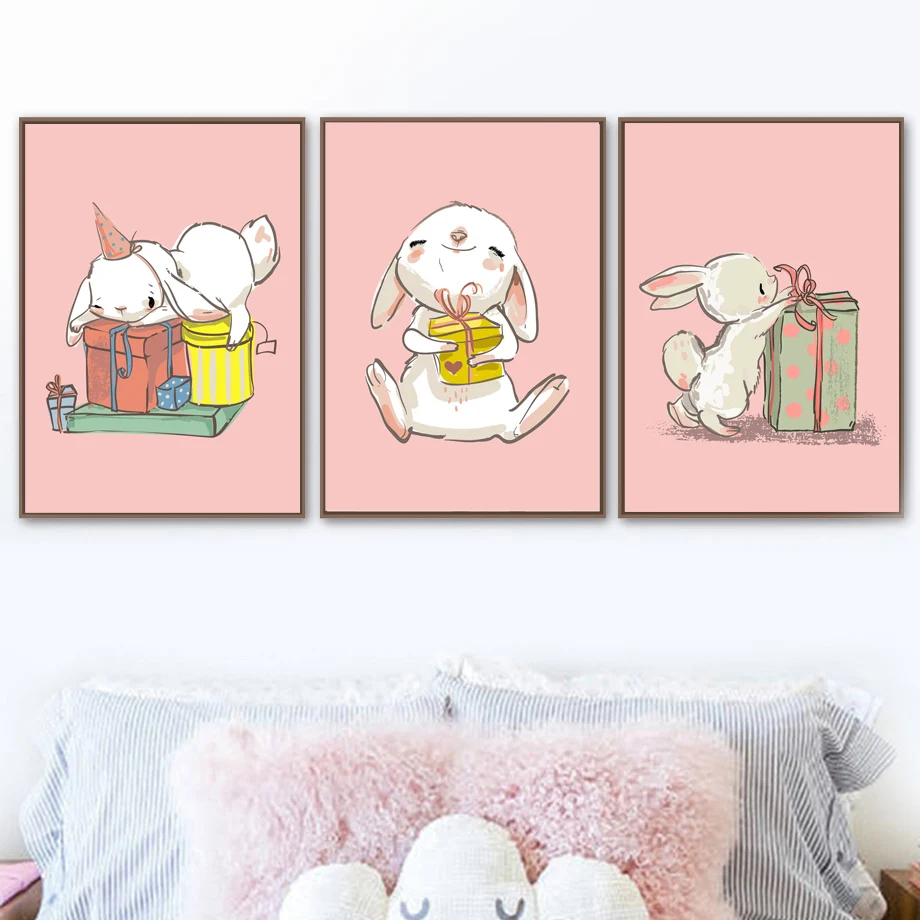 Rabbit Birthday Gift Nordic Poster And Print Bunny Wall Art Canvas Painting Wall Pictures For Kids Baby Boy Girl Room Home Decor
Rabbit Birthday Gift Nordic Poster And Print Bunny Wall Art Canvas Painting Wall Pictures For Kids Baby Boy Girl Room Home Decor