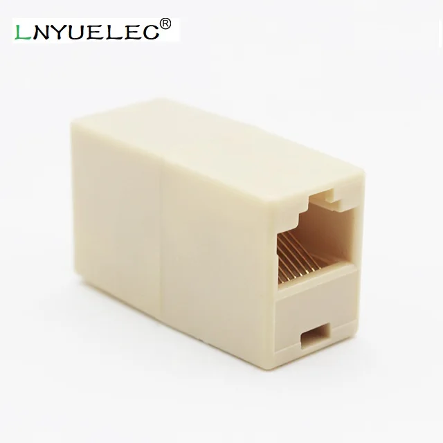 

LNYUELEC Network Ethernet Dual Straight Head Lan Cable Joiner Coupler RJ45 CAT 5 5E 6 6a Extender Plug Network Cable Connector