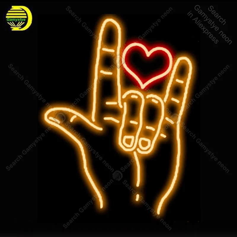 NEON SIGN For Heart Rock Decorate Handcraft letrero custom luces neon light lampara signs for sale vintage | Лампы и освещение