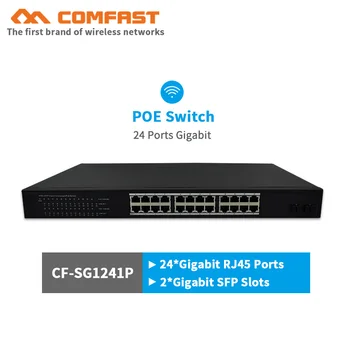 24 ports gigabit POE switch COMFAST network switch with 54Gbps Broad width 250W power 24*1000Mbps RJ45 port+2*gigabit SFP slots
24 ports gigabit POE switch COMFAST network switch with 54Gbps Broad width 250W power 24*1000Mbps RJ45 port+2*gigabit SFP slots