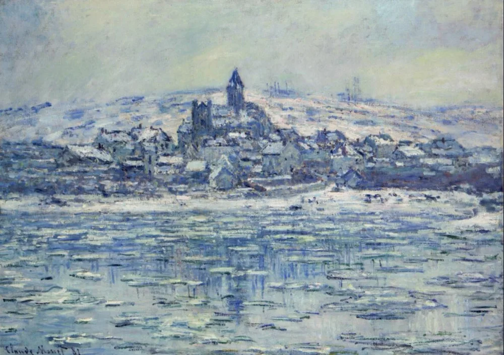 High quality Oil painting Canvas Reproductions Vetheuil, Ice Floes (1881) By Claude Monet hand painted
High quality Oil painting Canvas Reproductions Vetheuil, Ice Floes (1881) By Claude Monet hand painted