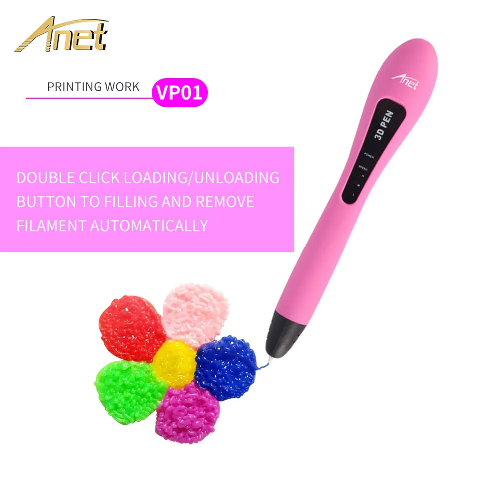 Anet Low temperature 3d pen with LED Indicators DIY 3d Pen Filament refills free 2olls PCL 3d Pen printing pen for kids Gift
Anet Low temperature 3d pen with LED Indicators DIY 3d Pen Filament refills free 2olls PCL 3d Pen printing pen for kids Gift