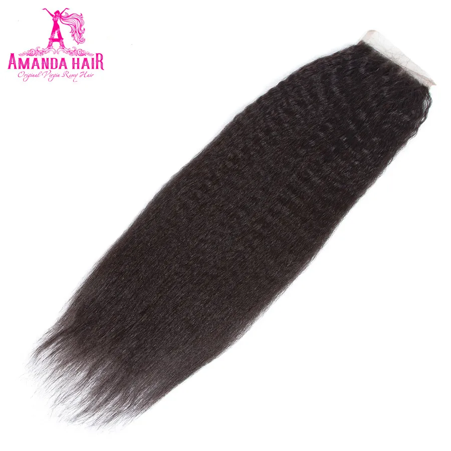 Amanda Kinky Straight Peruvian Remy Hair Lace Closure 4x4 Free Part Avaialble Hair Closure with Baby Hair Natural Hairline
Amanda Kinky Straight Peruvian Remy Hair Lace Closure 4x4 Free Part Avaialble Hair Closure with Baby Hair Natural Hairline