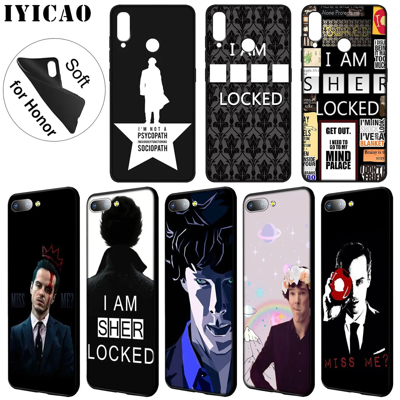 IYICAO 221B Sherlock Benedict Soft Silicone Phone Case for Huawei Y9 Y7 Y6 Prime 2019 Honor 20 8C 8X 8 9 9X 10 Lite 7C 7X 7A Pro
IYICAO 221B Sherlock Benedict Soft Silicone Phone Case for Huawei Y9 Y7 Y6 Prime 2019 Honor 20 8C 8X 8 9 9X 10 Lite 7C 7X 7A Pro