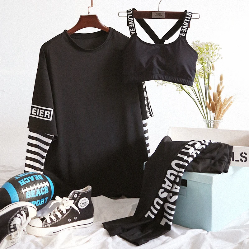 Women Yoga Set Fitness Good Quality 3 Pcs Sports Bras Long Sleeve T-Shirts Pants Breathable Outdoor Sport Suit Gym Clothing
Women Yoga Set Fitness Good Quality 3 Pcs Sports Bras Long Sleeve T-Shirts Pants Breathable Outdoor Sport Suit Gym Clothing