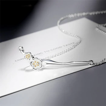Sole Memory Literary Fresh Plum Tree Sweet Lovely 925 Sterling Silver Clavicle Chain Female Necklace SNE410
Sole Memory Literary Fresh Plum Tree Sweet Lovely 925 Sterling Silver Clavicle Chain Female Necklace SNE410