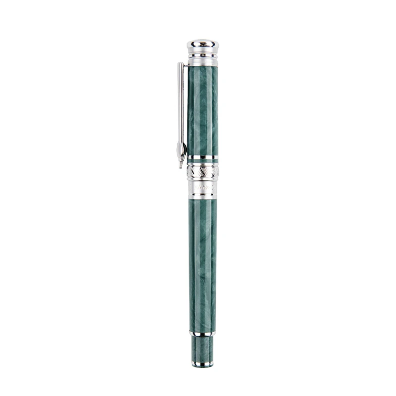 High-end BEIFA LAMPO G20 Metal Green Rollerball Pen with 2pcs Refills Luxury Business Office 0.7mm Black Ink Sign Pens Gift Set |