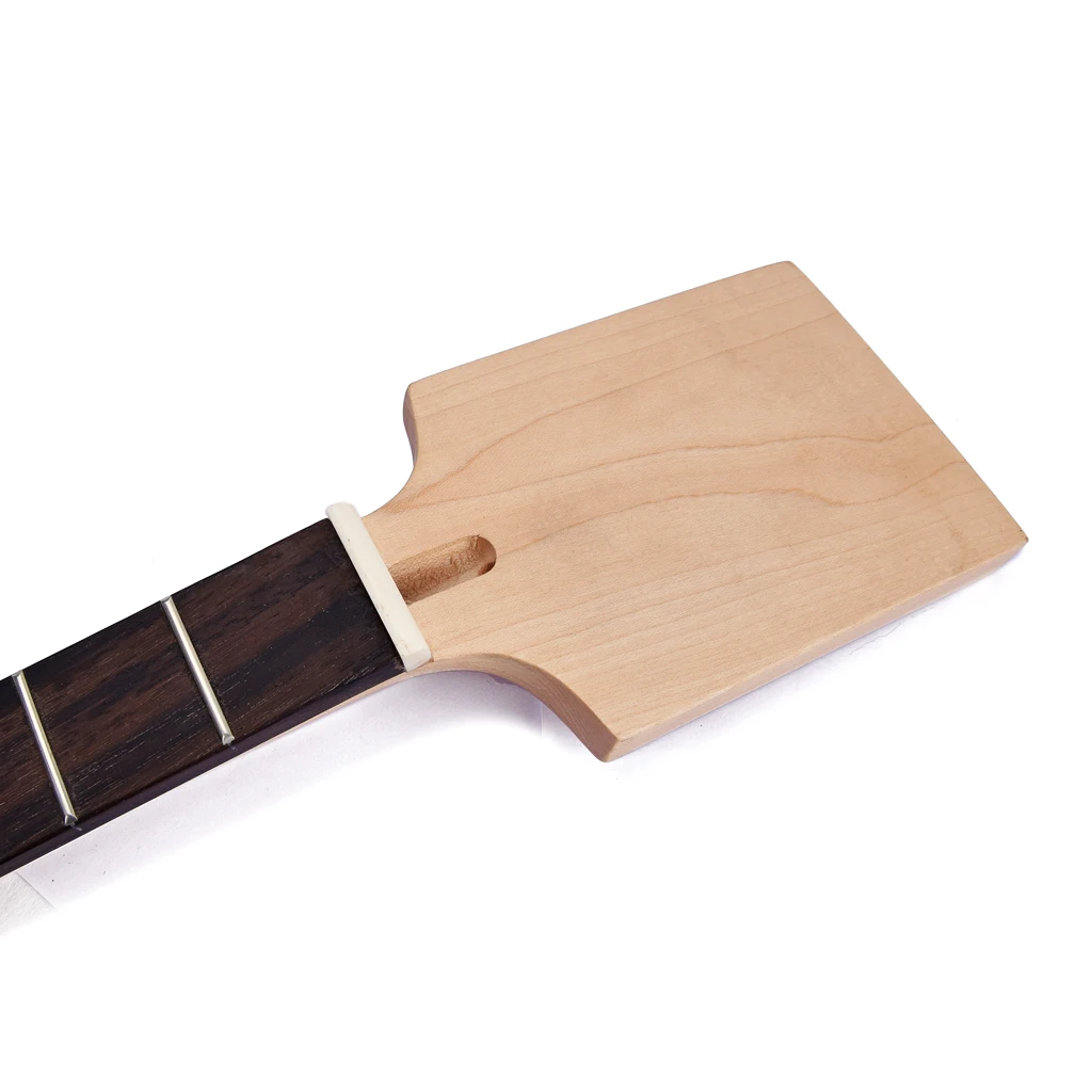 Tooyful 1 Set Alloy Guitar Bridge with Maplewood Neck Rosewood Fretboard DIY for 3 String Cigar Box Guitar Parts