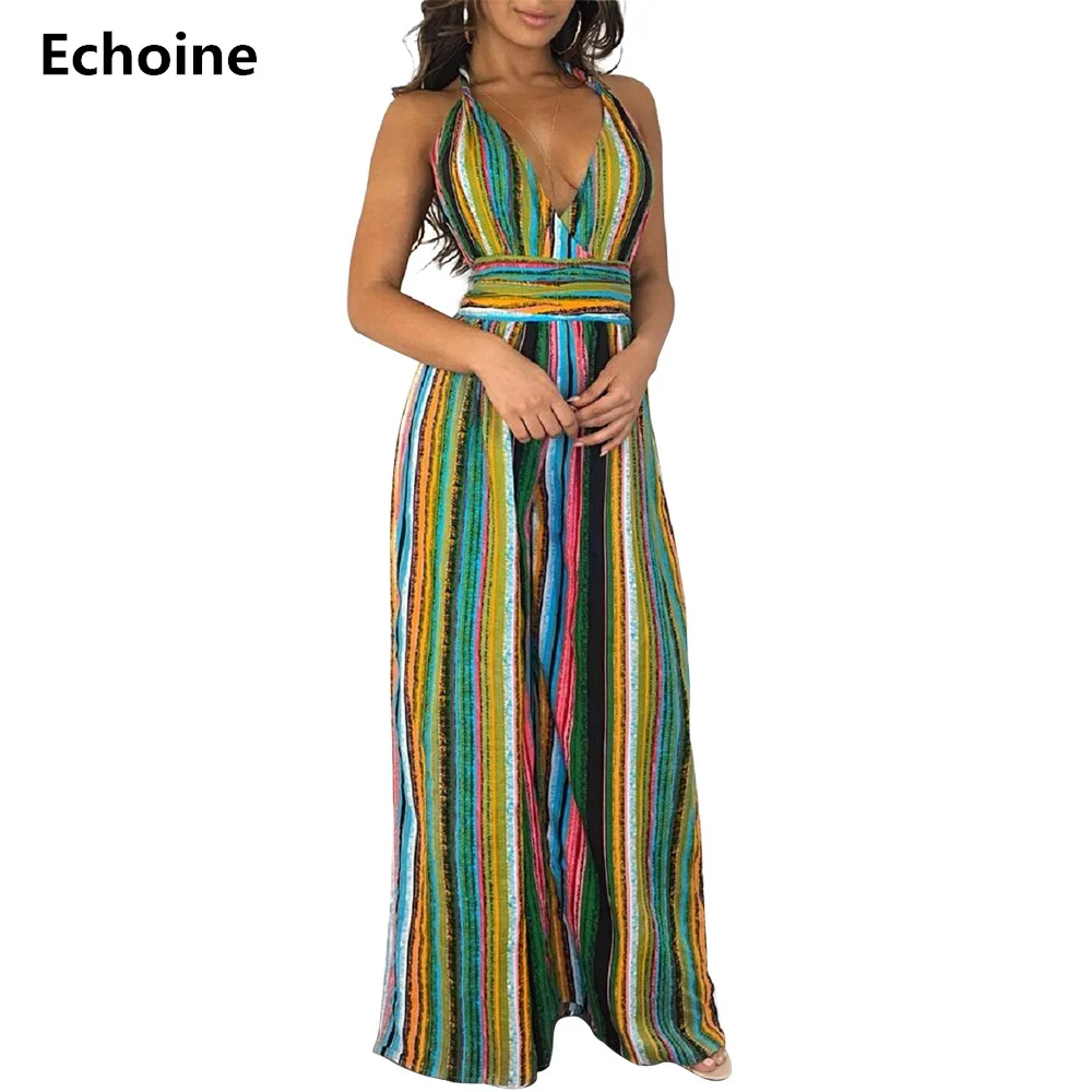Colorful Striped Strap Spaghetti Jumpsuit Sexy Elegant Party Romper Jumpsuit Wide Leg Backless Playsuit Club Outfit Overalls
Colorful Striped Strap Spaghetti Jumpsuit Sexy Elegant Party Romper Jumpsuit Wide Leg Backless Playsuit Club Outfit Overalls