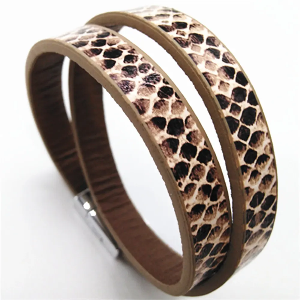 Snake Leopard Print Multilayer Girl Sexy Black Handmade Chain Link Fashion Cuff Bangle Leather Bracelets Women Female Jewelry
Snake Leopard Print Multilayer Girl Sexy Black Handmade Chain Link Fashion Cuff Bangle Leather Bracelets Women Female Jewelry