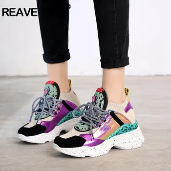 REAVE CAT Women's Platform Sneakers Cow suede leather Wedge Heel thick Bottom Shoes Lace Up INS running shoes Ladies Trainers
REAVE CAT Women's Platform Sneakers Cow suede leather Wedge Heel thick Bottom Shoes Lace Up INS running shoes Ladies Trainers