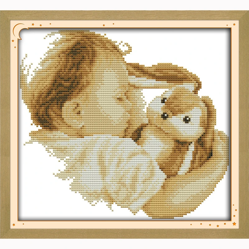 Baby and his doll 14ct Modern Needlework DIY DMC Cross stitch Sets For Embroidery kits Precise Printed Counted Cross Stitching
Baby and his doll 14ct Modern Needlework DIY DMC Cross stitch Sets For Embroidery kits Precise Printed Counted Cross Stitching
