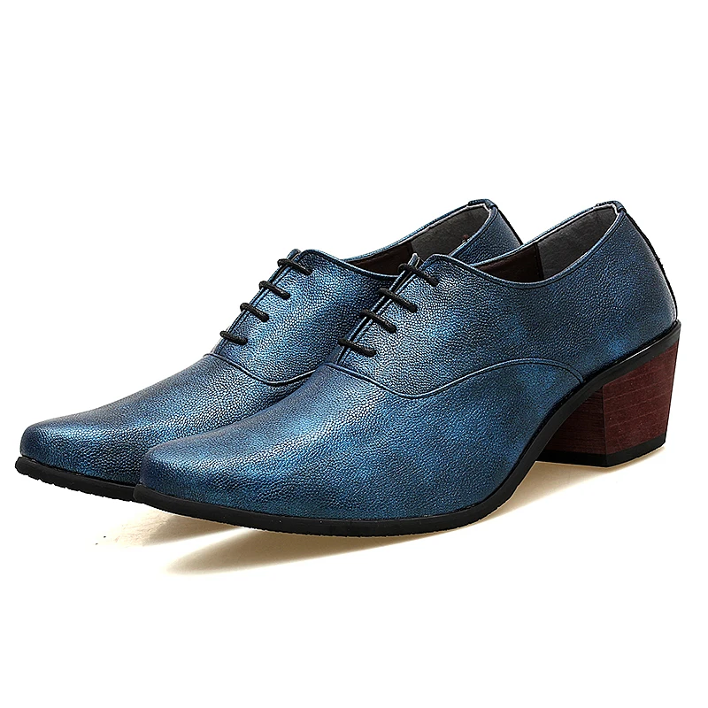 mixed colors blue men patent leather shoes italian height increasing wedding evening male footwear man unique dress oxford shoes (5)