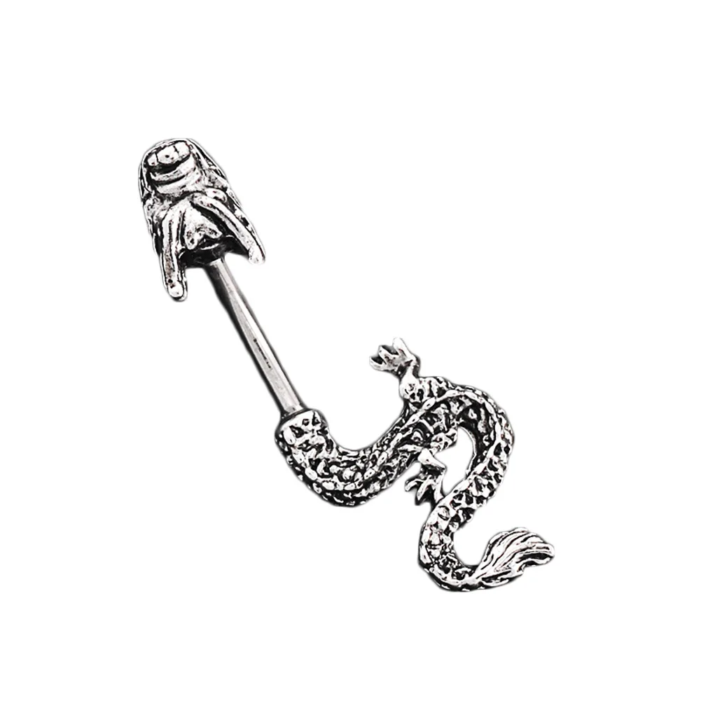 Silver plated Belly Button Ring Dragon Navel Ring Body Piercing Fashion Jewelry Surgical Faucet Pendant
Silver plated Belly Button Ring Dragon Navel Ring Body Piercing Fashion Jewelry Surgical Faucet Pendant
