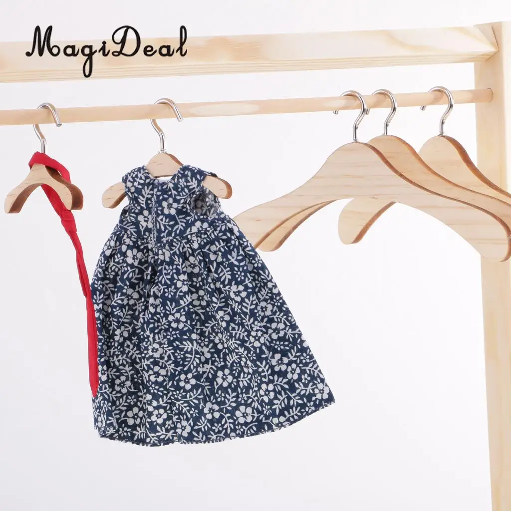 MagiDeal 1Set 1/6 Scale BJD Wooden Garment Rack Clothes Organizer for Dollfie Doll Dollhouse Furniture Accessories Decor 30x30cm