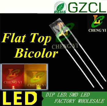 Bicolor 5mm led 0.06W flat top RED&YELLOW light emitting diode 3-cable common cathode
Bicolor 5mm led 0.06W flat top RED&YELLOW light emitting diode 3-cable common cathode