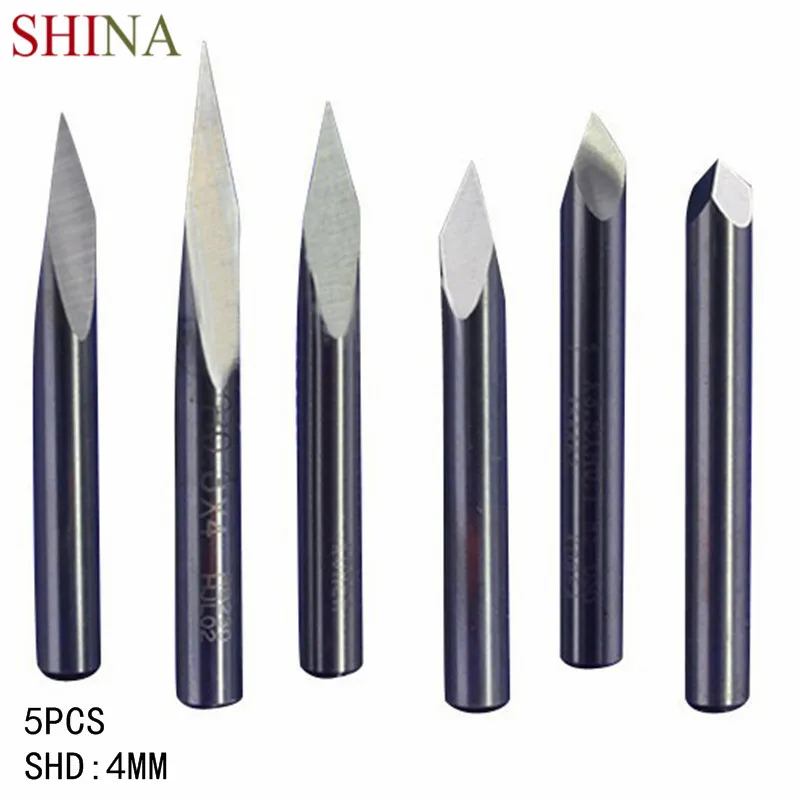 SHINA 5 шт. SHD 4 мм 3 кромки твердосплавные Деревообрабатывающие инструменты