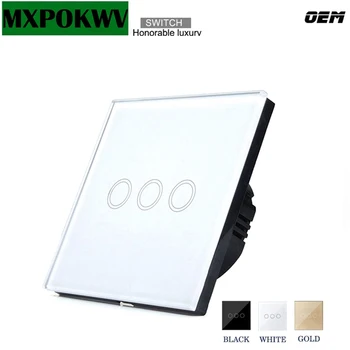 Smart Touch Screen Switch EU/UK 220V 3 Gang 1 Way, Smart Home Automation Module, Remote Control Wall Light Touch Switch 433MHZ
Smart Touch Screen Switch EU/UK 220V 3 Gang 1 Way, Smart Home Automation Module, Remote Control Wall Light Touch Switch 433MHZ