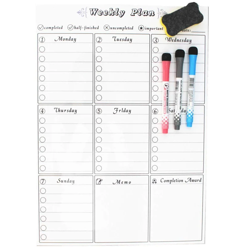 Magnetic Dry Erase Board Calendar Set Blank Memo A3 White Board Weekly Plan For Refrigerator,Iron Surface
Magnetic Dry Erase Board Calendar Set Blank Memo A3 White Board Weekly Plan For Refrigerator,Iron Surface
