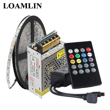 5m 5050 60Leds/m RGB LED Strip Waterproof or Non Waterproof Music IR Led Controller With 20Keys Remote 12V 5A LED Power Kit
5m 5050 60Leds/m RGB LED Strip Waterproof or Non Waterproof Music IR Led Controller With 20Keys Remote 12V 5A LED Power Kit