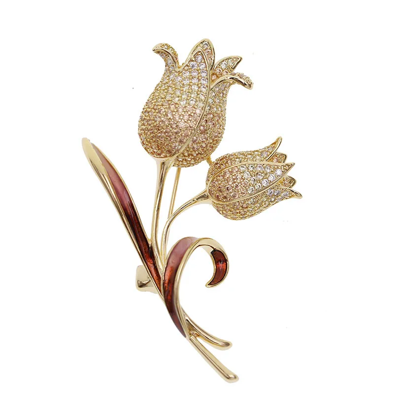 Crystal Cubic Zirconia Flower Tulip Brooch Broach Pin Women Jewelry Accessories HR04070
Crystal Cubic Zirconia Flower Tulip Brooch Broach Pin Women Jewelry Accessories HR04070