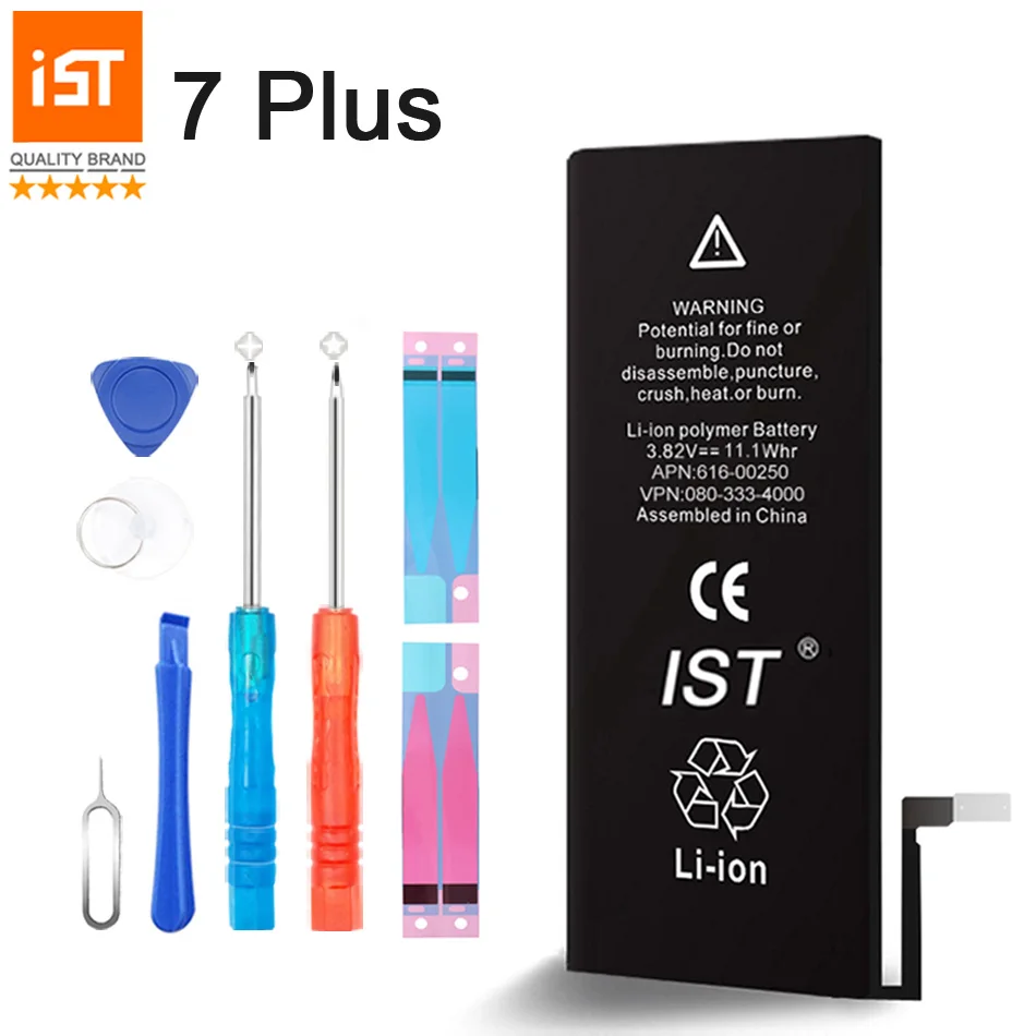 100% IST Original Mobile Phone Battery For iPhone 7 Plus Batteries Capacity 2900mAh With Repair Tools Kit And Battery Sticker (7)