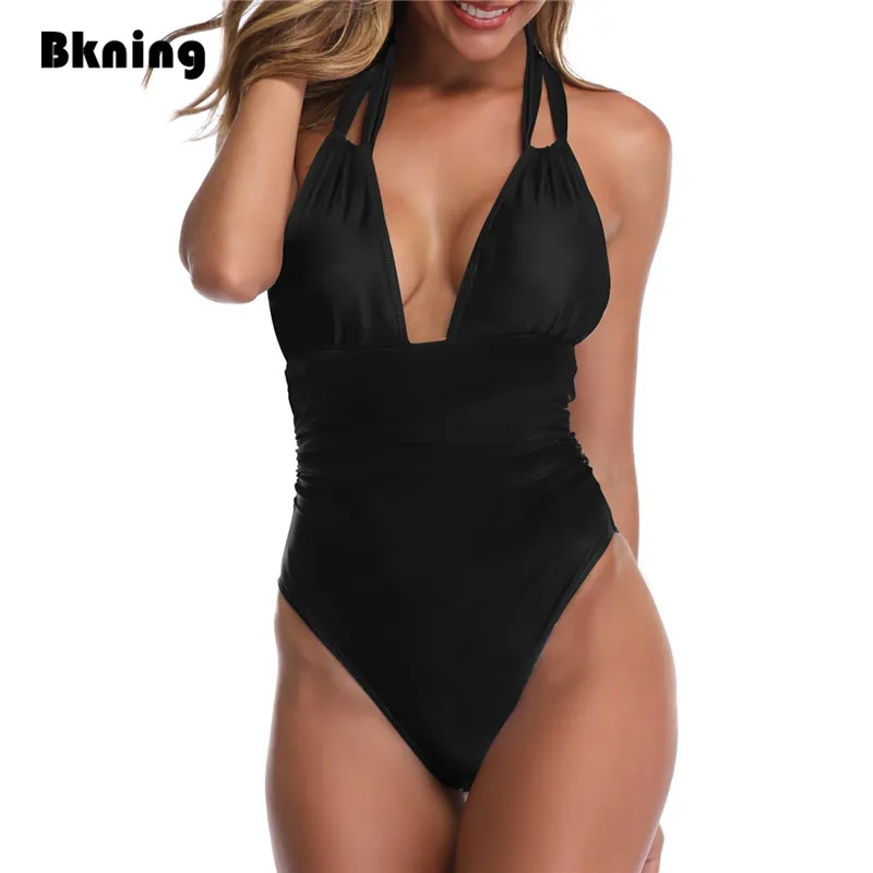 Bking Plus Size Swimwear Womens One Piece Swimsuit Large Size Monokini Solid Black Swimming Suit for Women Halter Trikini XXL XL
Bking Plus Size Swimwear Womens One Piece Swimsuit Large Size Monokini Solid Black Swimming Suit for Women Halter Trikini XXL XL