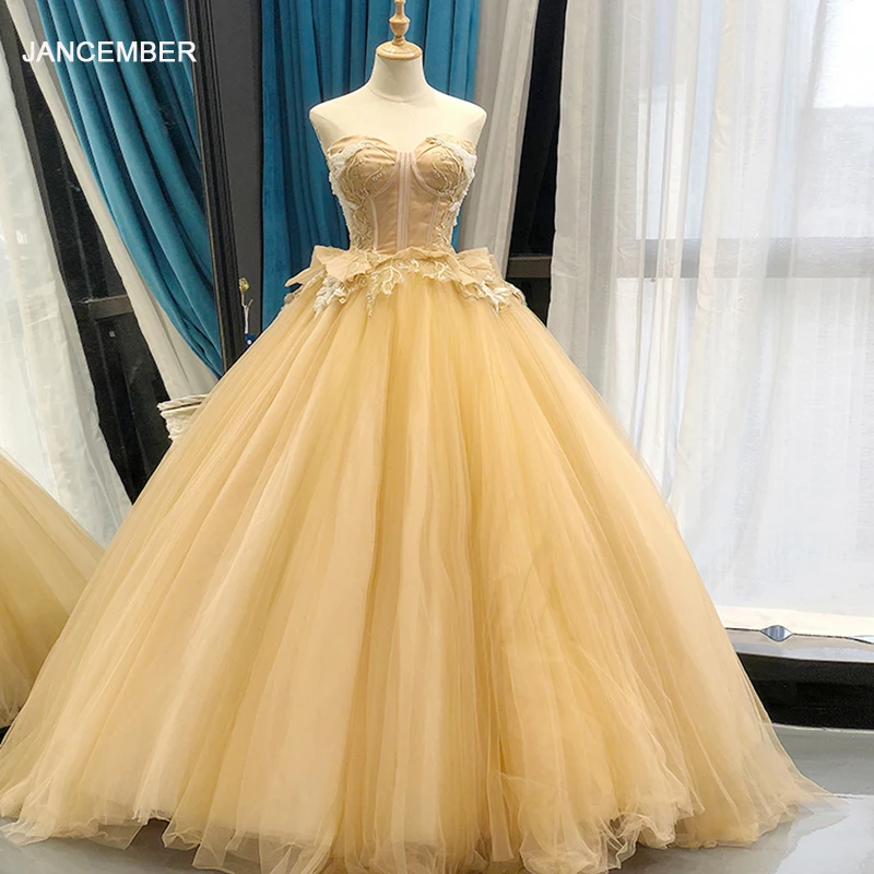 J66351 jancember sexy evening dresses elegant ball gown strapless lace up back appliques floor length prom dress new design 2019
J66351 jancember sexy evening dresses elegant ball gown strapless lace up back appliques floor length prom dress new design 2019