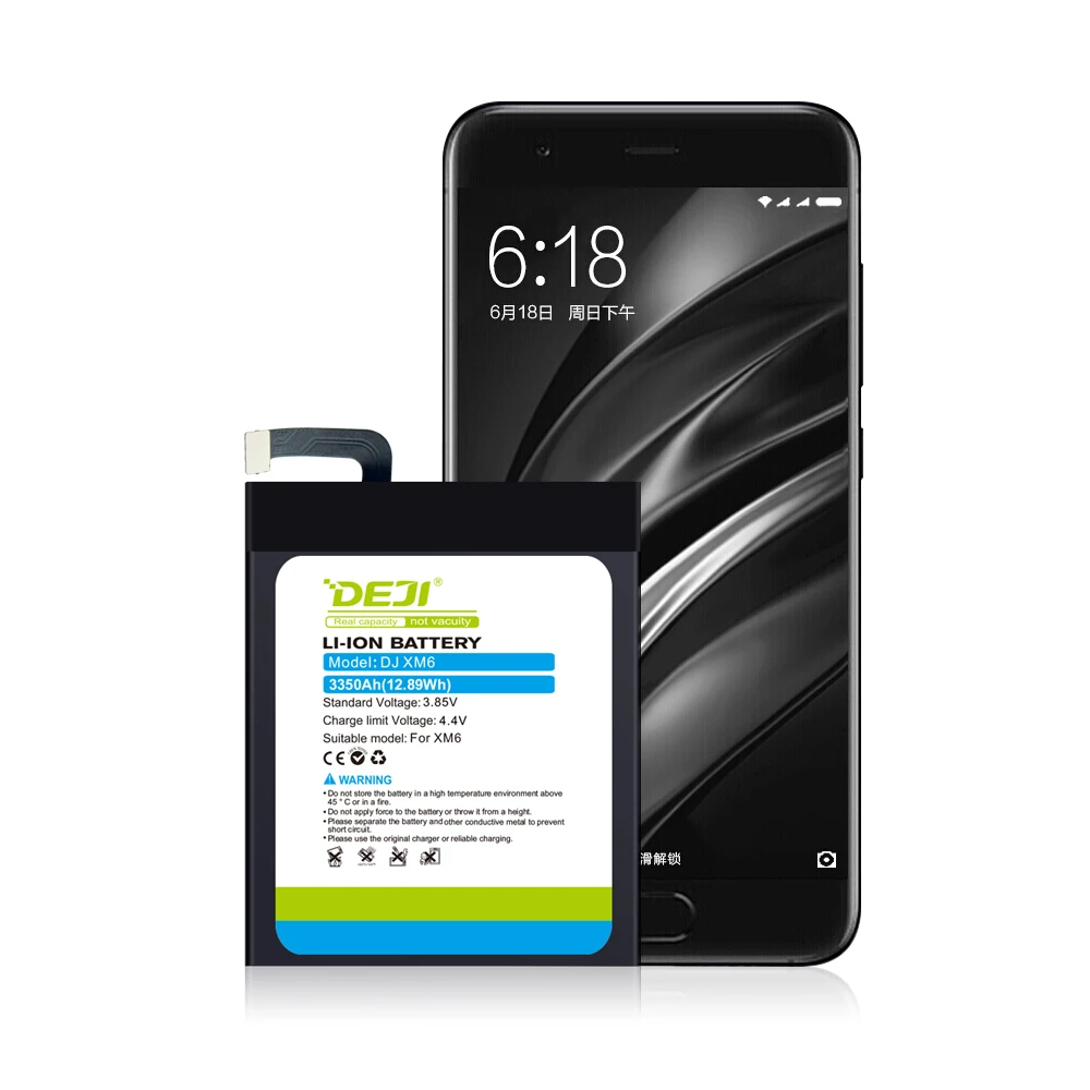 DEJI Battery For xiaomi 6 BM39 Original Capacity 3350mAh internal Batteries Replacement new battery 0 cycle MI 6 With Tools
DEJI Battery For xiaomi 6 BM39 Original Capacity 3350mAh internal Batteries Replacement new battery 0 cycle MI 6 With Tools