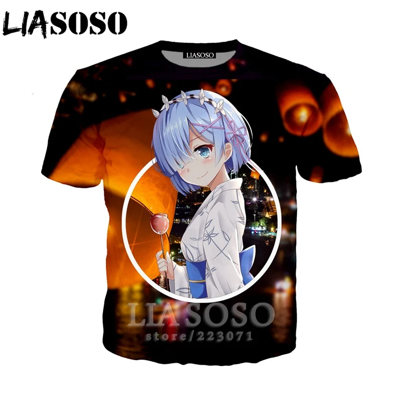 LIASOSO 2019 Summer New Men Women 3D Print Anime Re Zero Short sleeve T shirt Fashion Sweatshirt Top Harajuku Pullover B010-08
LIASOSO 2019 Summer New Men Women 3D Print Anime Re Zero Short sleeve T shirt Fashion Sweatshirt Top Harajuku Pullover B010-08
