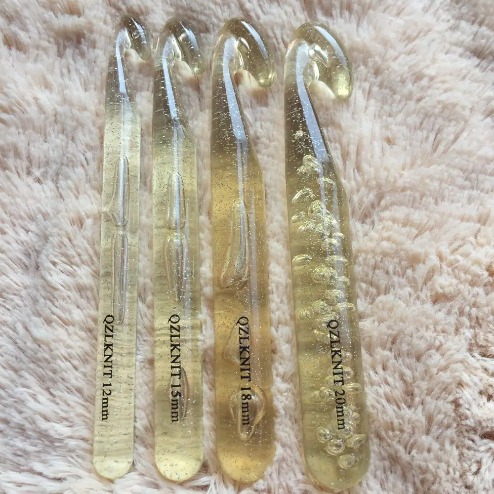 12mm-20mm 4 PCS/set Large size Plastic handle Transparent Craft Knit Crochet Hooks Knitting Needles Weave Diy Craft Loom Tool
12mm-20mm 4 PCS/set Large size Plastic handle Transparent Craft Knit Crochet Hooks Knitting Needles Weave Diy Craft Loom Tool