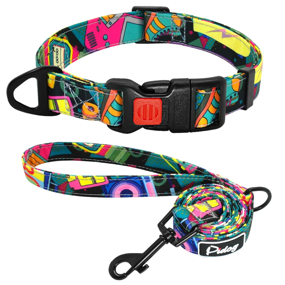 Printed Dog Collar Nylon Dog Walking Leash Pet Collar Leash for Puppy Small Medium Dogs Chihuahua French Bulldog Pitbull
Printed Dog Collar Nylon Dog Walking Leash Pet Collar Leash for Puppy Small Medium Dogs Chihuahua French Bulldog Pitbull