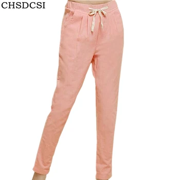 CHSDCSI Haren Pants Summer Fashion Linen Nine Elastic Waist All-Match Loose Candy Colored Women's Casual Pants Trousers
CHSDCSI Haren Pants Summer Fashion Linen Nine Elastic Waist All-Match Loose Candy Colored Women's Casual Pants Trousers