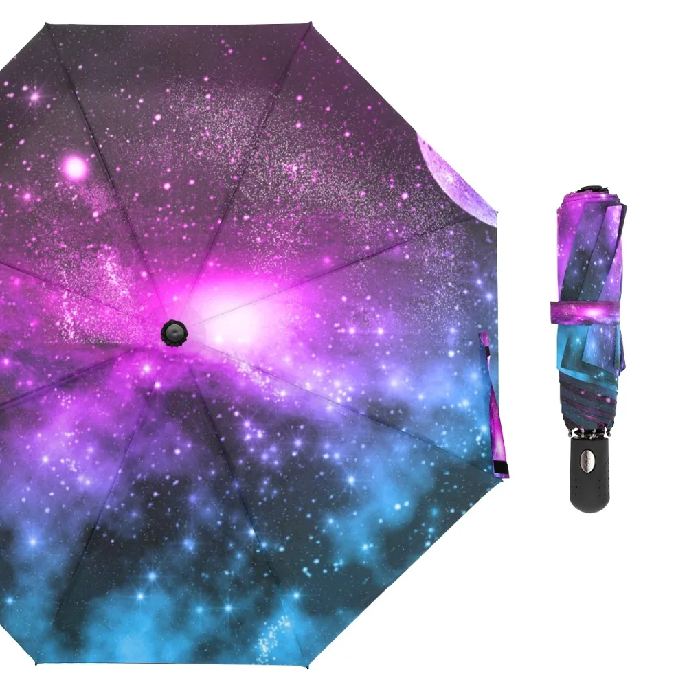 Susino Purple Starry Sky Windproof Umbrellas Fully-automatic Open Metal Pongee Compact Auto Open Close Three-folding Umbrella
Susino Purple Starry Sky Windproof Umbrellas Fully-automatic Open Metal Pongee Compact Auto Open Close Three-folding Umbrella