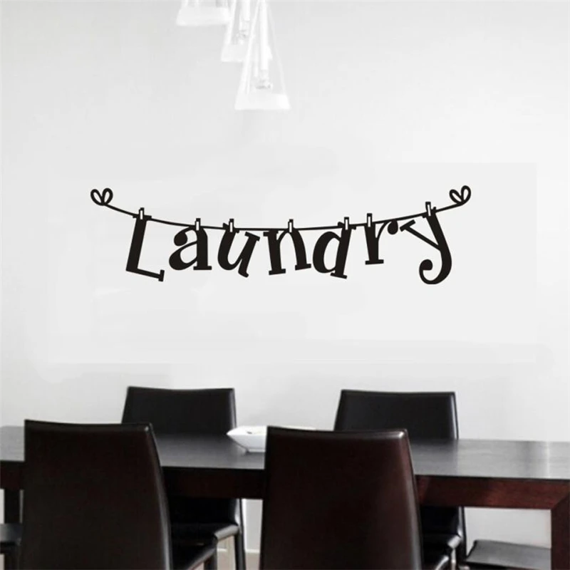 Laundry Room Wall Sticker Home Decor Popular Vinyl Removable Art Decal0