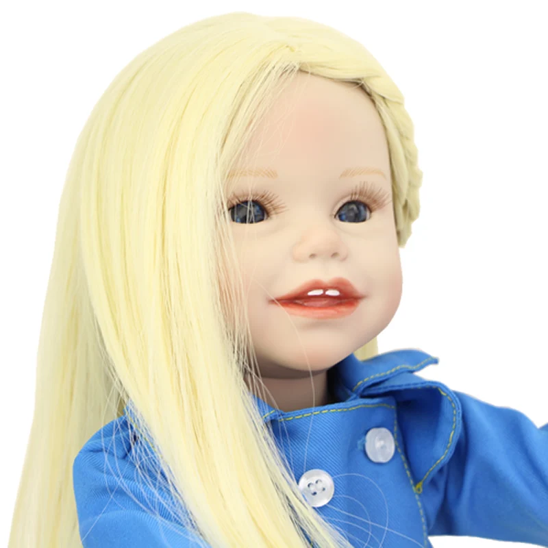 Lifelike Blue Eyes 18 Inch Girl American Doll Full Vinyl Princess Dolls With Blue Nursing Clothing Set Children Birthday Gift
Lifelike Blue Eyes 18 Inch Girl American Doll Full Vinyl Princess Dolls With Blue Nursing Clothing Set Children Birthday Gift