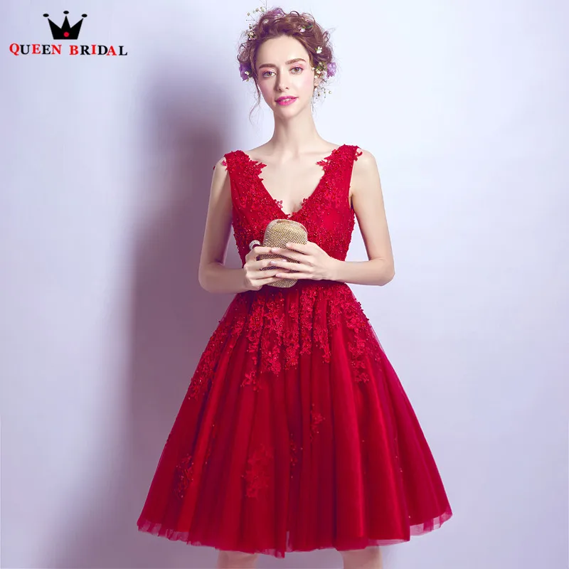 QUEEN BRIDAL Evening Dresses Short A-line V-neck Lace Beading Wine Red Prom Party Dress Evening Gown 2018 Vestido De Festa JW46
QUEEN BRIDAL Evening Dresses Short A-line V-neck Lace Beading Wine Red Prom Party Dress Evening Gown 2018 Vestido De Festa JW46