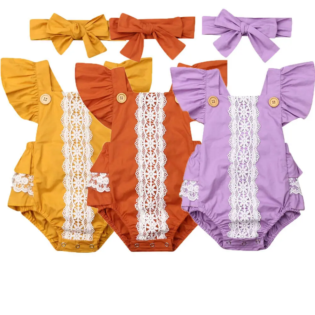New 2Pcs Kid Baby Girl Summer Lace Bodysuits Jumpsuit One-Pieces+Headband Outfits
New 2Pcs Kid Baby Girl Summer Lace Bodysuits Jumpsuit One-Pieces+Headband Outfits