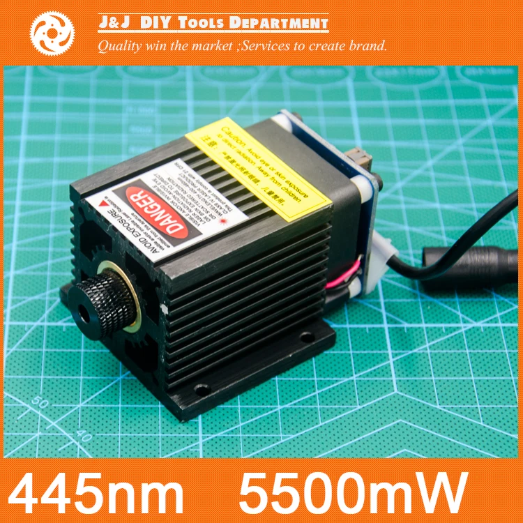 5500mW 12V High - power Laser Modules, 445nm Blue Light, Can adjust focus, Used for DIY Laser Engraving Machine
5500mW 12V High - power Laser Modules, 445nm Blue Light, Can adjust focus, Used for DIY Laser Engraving Machine