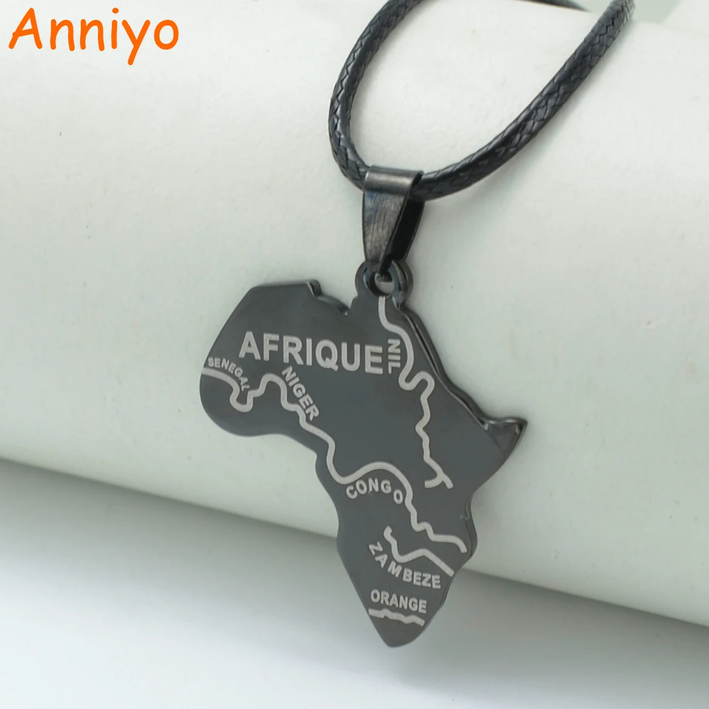 Anniyo Balck Map of Africa Pendant Ropes African Maps Jewelry Necklaces Nigeria,South Africa,Sudan,Ethiopian AFRIQUE #003721H
Anniyo Balck Map of Africa Pendant Ropes African Maps Jewelry Necklaces Nigeria,South Africa,Sudan,Ethiopian AFRIQUE #003721H