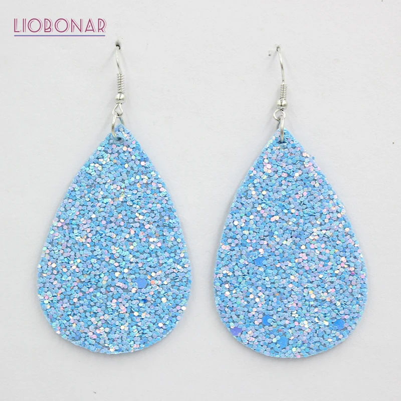New Arrival Leather Earrings Light Blue Gliter Teardrop Earrings Trendy Statement Earrings Lightweight Earrings For women girls
New Arrival Leather Earrings Light Blue Gliter Teardrop Earrings Trendy Statement Earrings Lightweight Earrings For women girls