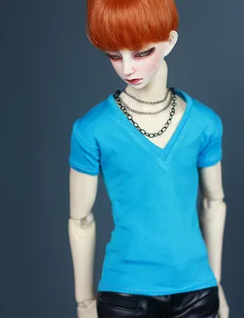 BJD doll shirt blue short-sleeved classic V-collar render T-shirt for 1/3 1/4 BJD DD SD MSD SD17 Uncle doll clothes accessories
BJD doll shirt blue short-sleeved classic V-collar render T-shirt for 1/3 1/4 BJD DD SD MSD SD17 Uncle doll clothes accessories