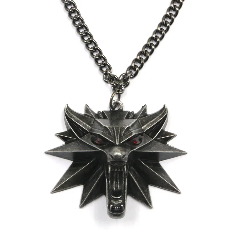 New Wizard wolf head witcher pendant necklace the witcher 3 medallion wild hunt pendant necklace with vintage chains NK0002
New Wizard wolf head witcher pendant necklace the witcher 3 medallion wild hunt pendant necklace with vintage chains NK0002