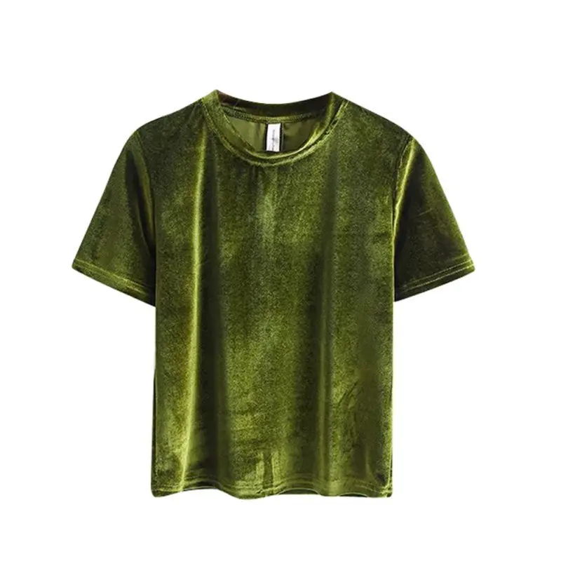 Velvet T-shirt Women Hunter O Neck Short Sleeve Sexy Summer Crop Tops 2019 New Fashion Slim Basic Casual T-shirt
Velvet T-shirt Women Hunter O Neck Short Sleeve Sexy Summer Crop Tops 2019 New Fashion Slim Basic Casual T-shirt